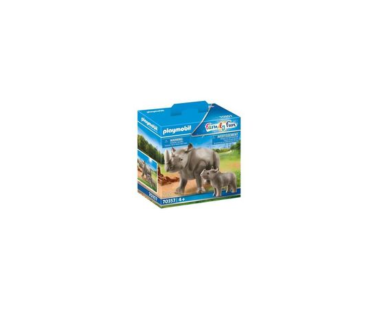 Конструктор Playmobil Family fun Носорог с детенышем (70357), изображение 3 Конструктор Playmobil Family fun Носорог с детенышем (70357), изображение 3