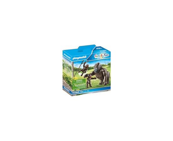 Конструктор Playmobil Family fun Горилла с детенышами (70360), изображение 2 Конструктор Playmobil Family fun Горилла с детенышами (70360), изображение 2