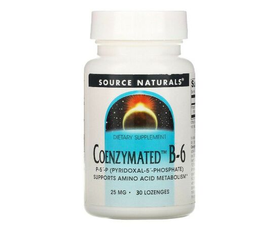 Вітамін Source Naturals Коензим Вітаміну B6, 25 мг, Coenzymated™ Vitamin B-6, 30 таблеток для (SN0940)