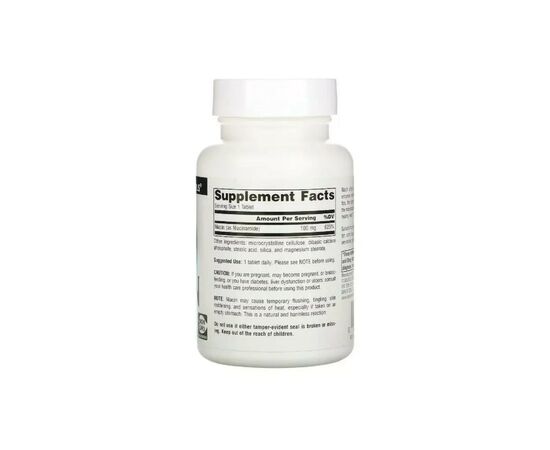 Витамин Source Naturals Ниацин, Витамин В3, 100 мг, Niacin, 100 таблеток (SN0501), изображение 2 Витамин Source Naturals Ниацин, Витамин В3, 100 мг, Niacin, 100 таблеток (SN0501), изображение 2