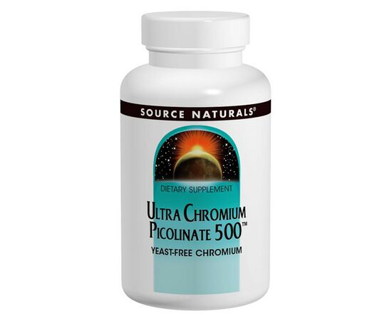 Минералы Source Naturals Ультра Хром Пиколинат 500 мкг, Ultra Chromium Picolinate, 60 таблеток (SN0515)
