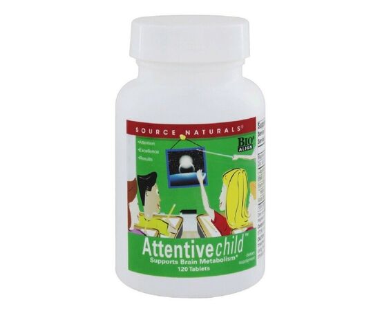Вітамінно-мінеральний комплекс Source Naturals Комплекс Уважна Дитина, Attentive Child, 120 таблеток (SN1947)