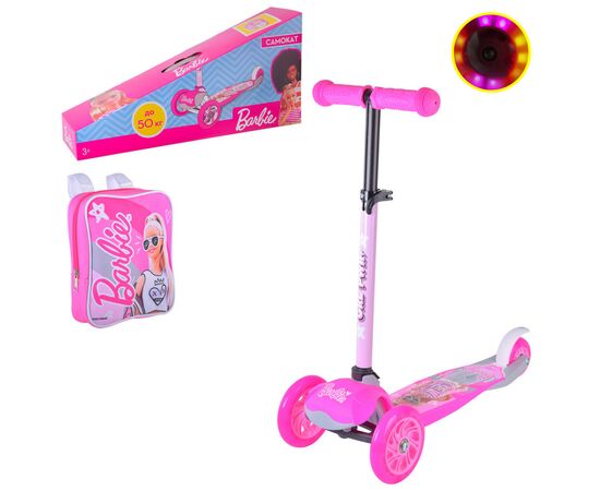 Самокат A-Toys Barbie, PU, LED, складной (LS2211)