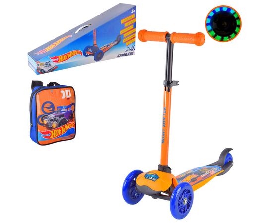 Самокат A-Toys Hot Wheels, PU, LED, складной (LS2212)