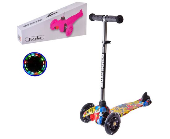 Самокат A-Toys принтованый, PU, LED (SC20109)