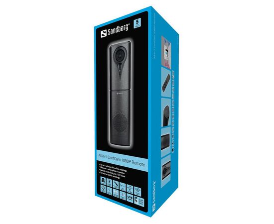 Веб-камера Sandberg All-in-1 ConfCam 1080P Remote Black (134-23), зображення 6 Веб-камера Sandberg All-in-1 ConfCam 1080P Remote Black (134-23), зображення 6