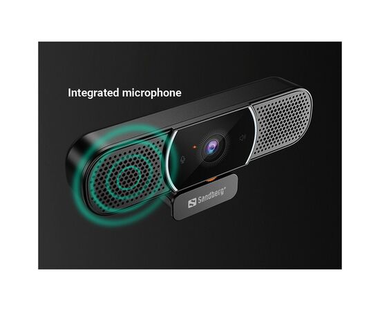 Веб-камера Sandberg All-in-1 Webcam 2K HD Speaker Black (134-37), изображение 5 Веб-камера Sandberg All-in-1 Webcam 2K HD Speaker Black (134-37), изображение 5