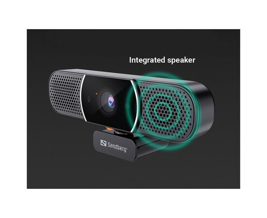 Веб-камера Sandberg All-in-1 Webcam 2K HD Speaker Black (134-37), изображение 6 Веб-камера Sandberg All-in-1 Webcam 2K HD Speaker Black (134-37), изображение 6
