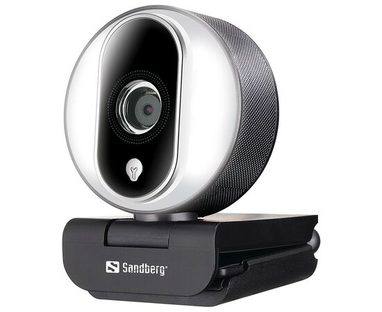 Веб-камера Sandberg Streamer Webcam Pro Full HD Autofocus Ring Light Black (134-12), изображение 2 Веб-камера Sandberg Streamer Webcam Pro Full HD Autofocus Ring Light Black (134-12), изображение 2