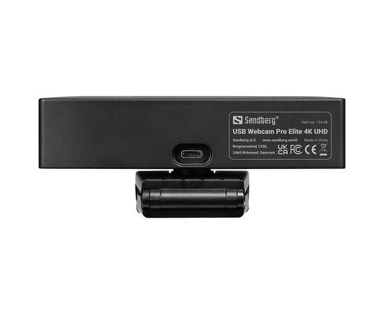 Веб-камера Sandberg Webcam Pro Elite 4K UHD (IMX258) Autofocus USB-A/USB-C Black (134-28), изображение 4 Веб-камера Sandberg Webcam Pro Elite 4K UHD (IMX258) Autofocus USB-A/USB-C Black (134-28), изображение 4