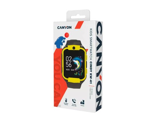 Смарт-годинник Canyon CNE-KW41YB "Cindy" Kids Watch Black-Yellow (CNE-KW41YB), зображення 4 Смарт-годинник Canyon CNE-KW41YB "Cindy" Kids Watch Black-Yellow (CNE-KW41YB), зображення 4
