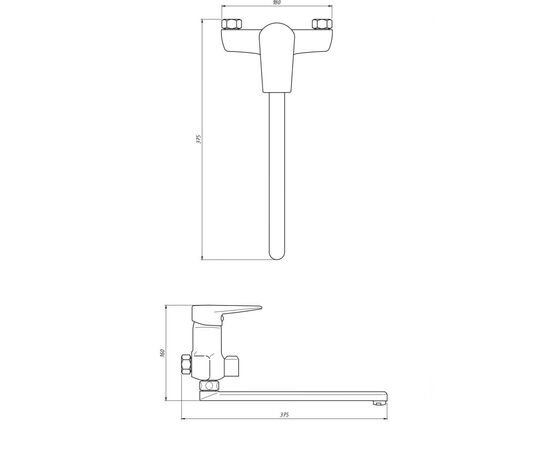 Смеситель Kroner Oker-C070, изображение 7 Смеситель Kroner Oker-C070, изображение 7