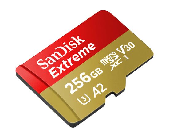 Карта памяти SanDisk 256GB microSD class 10 UHS-I U3 Extreme (SDSQXAV-256G-GN6MN), изображение 2 Карта памяти SanDisk 256GB microSD class 10 UHS-I U3 Extreme (SDSQXAV-256G-GN6MN), изображение 2