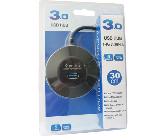 Концентратор Maiwo USB Type-A to 4х USB3.0 30cm (KH304-A), изображение 6 Концентратор Maiwo USB Type-A to 4х USB3.0 30cm (KH304-A), изображение 6