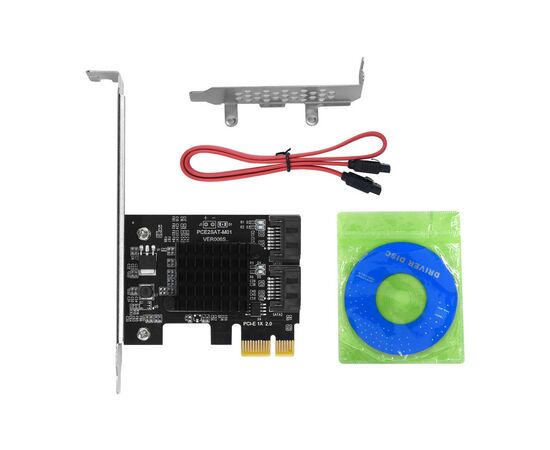 Контролер Dynamode PCI-E to 2 х SATA III (6 Gb/s), 2 ch (PCI-E-2xSATAIII-Marvell), зображення 6 Контролер Dynamode PCI-E to 2 х SATA III (6 Gb/s), 2 ch (PCI-E-2xSATAIII-Marvell), зображення 6