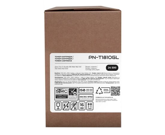 Тонер-картридж Patron Toshiba T-1810E Green Label (PN-T1810GL), изображение 3 Тонер-картридж Patron Toshiba T-1810E Green Label (PN-T1810GL), изображение 3