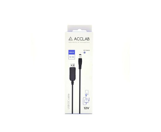 Кабель питания USB to DC 5.5х2.5mm 12V 1A ACCLAB (1283126552847), изображение 4 Кабель питания USB to DC 5.5х2.5mm 12V 1A ACCLAB (1283126552847), изображение 4