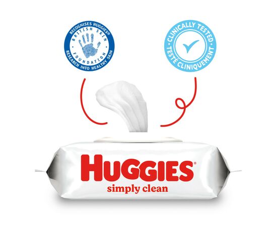 Детские влажные салфетки Huggies Simply Clean 72 шт (5029053582238), изображение 4 Детские влажные салфетки Huggies Simply Clean 72 шт (5029053582238), изображение 4