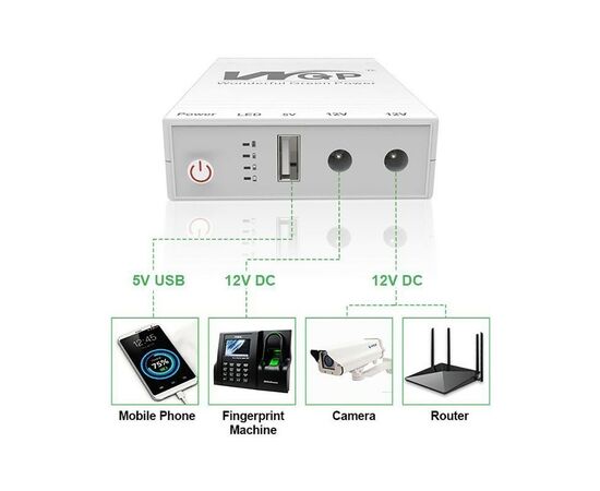 Батарея универсальная Toto 8800mAh c функцией UPS for router, out: 12V/1A & 5V&1A (WGP103), изображение 2 Батарея универсальная Toto 8800mAh c функцией UPS for router, out: 12V/1A & 5V&1A (WGP103), изображение 2