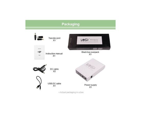 Батарея универсальная Toto 8800mAh c функцией UPS for router, out: 12V/1A & 5V&1A (WGP103), изображение 6 Батарея универсальная Toto 8800mAh c функцией UPS for router, out: 12V/1A & 5V&1A (WGP103), изображение 6