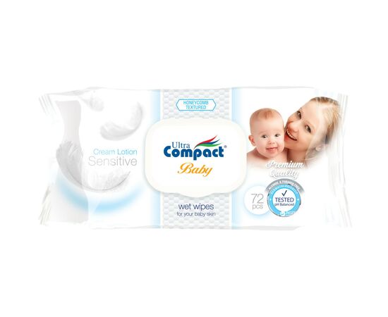 Дитячі вологі серветки Ultra Compact з клапаном 72 шт (8697420531522)
