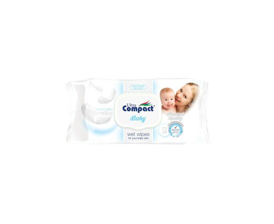 Детские влажные салфетки Ultra Compact Sensetive 72 шт с клапаном (8697420532437)