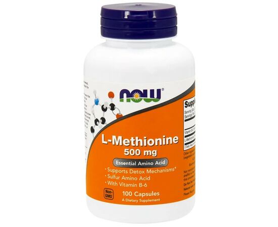 Аминокислота Now Foods L-Метионин, L-Methionine, 500 мг, 100 капсул (NF0117)