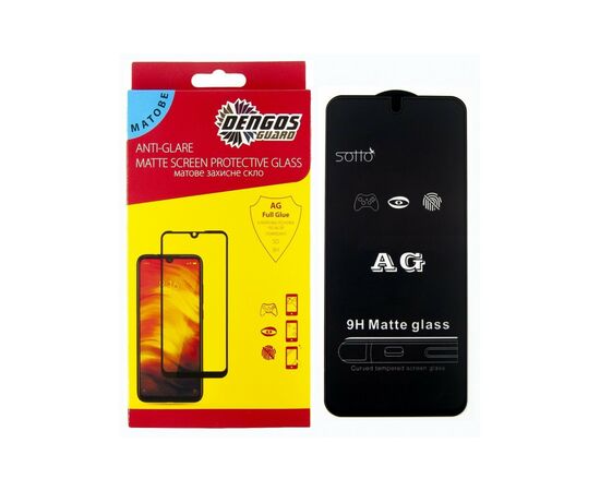 Стекло защитное Dengos Full Glue Matte Infinix Hot 12 Play black frame (TGFG-MATT-41)