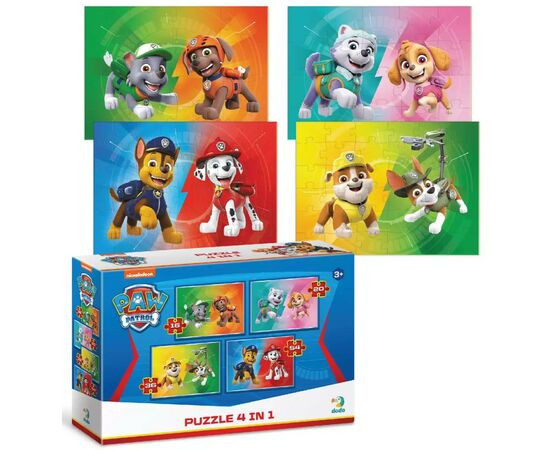 Пазл DoDo 4 в 1 Paw Patrol (200158), изображение 3 Пазл DoDo 4 в 1 Paw Patrol (200158), изображение 3