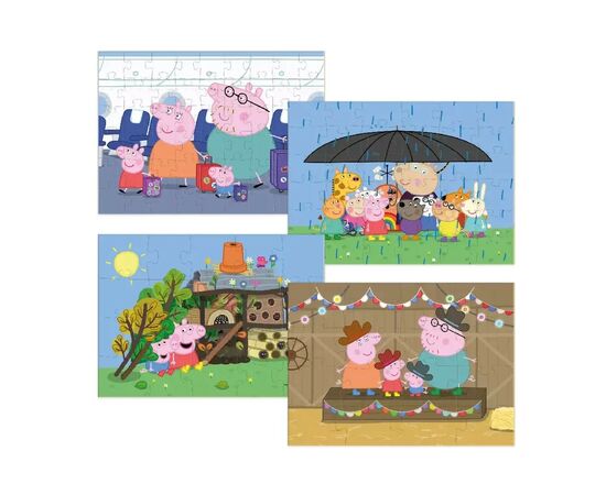 Пазл DoDo 4 в 1 Peppa Pig (200342), изображение 2 Пазл DoDo 4 в 1 Peppa Pig (200342), изображение 2
