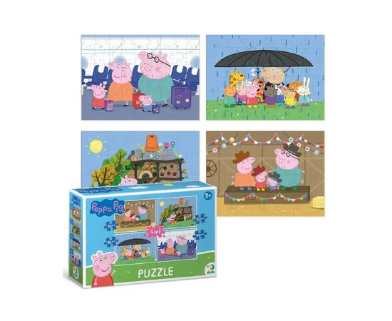 Пазл DoDo 4 в 1 Peppa Pig (200342), изображение 3 Пазл DoDo 4 в 1 Peppa Pig (200342), изображение 3