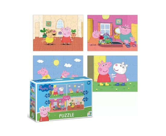 Пазл DoDo 4 в 1 Peppa Pig (200343), изображение 3 Пазл DoDo 4 в 1 Peppa Pig (200343), изображение 3