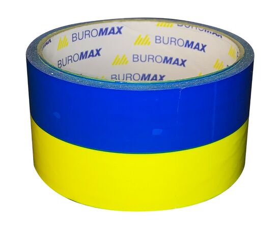 Скотч Buromax 48 мм х 35 м Сине-желтая (BM.7007-85)