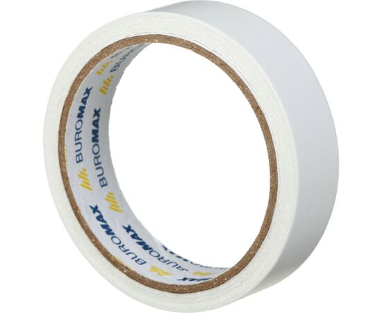 Скотч Buromax двосторонній на тканинній основі 24 мм х 10 м Білий (BM.7506)