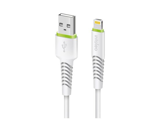 Дата кабель USB 2.0 AM to Lightning 2.0m CBFLEXL2 white Intaleo (1283126521416)