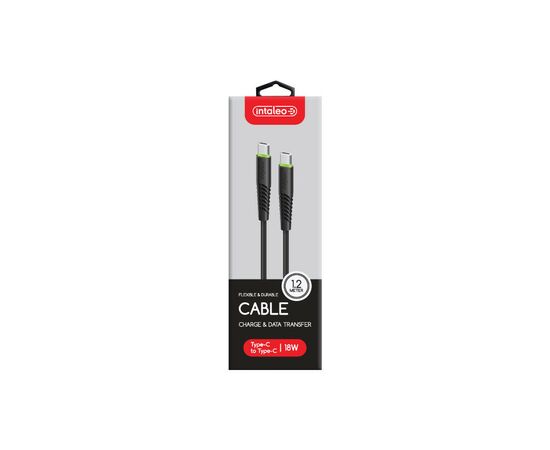 Дата кабель Type-C to Type-C 1.2m CBFLEXTT1 18W black Intaleo (1283126504082), зображення 4 Дата кабель Type-C to Type-C 1.2m CBFLEXTT1 18W black Intaleo (1283126504082), зображення 4