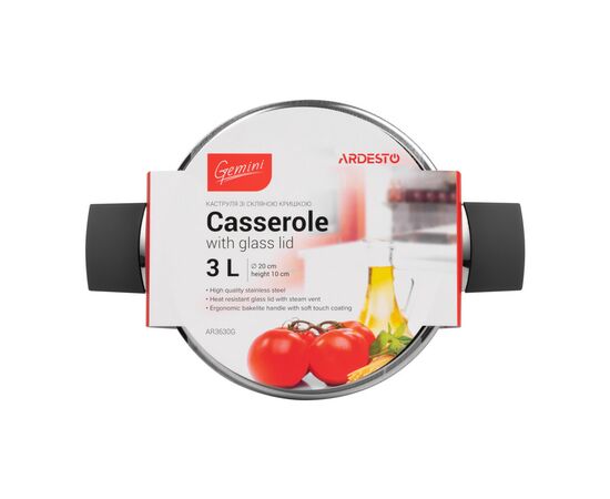 Кастрюля Ardesto Gemini с бакелитовыми ручками 3 л (AR3630G), изображение 4 Кастрюля Ardesto Gemini с бакелитовыми ручками 3 л (AR3630G), изображение 4