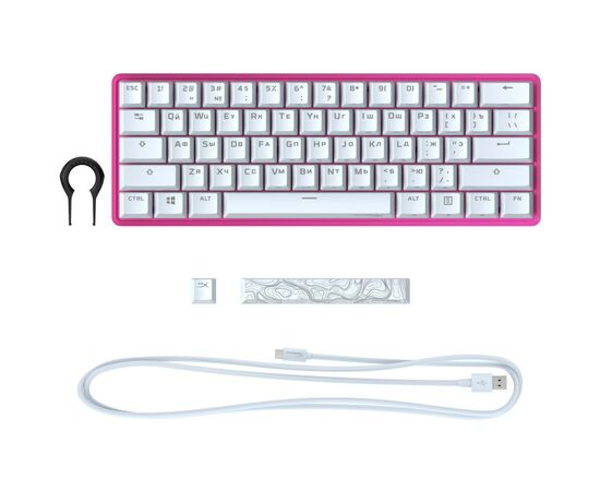 Клавиатура HyperX Alloy Origins 60 Pink (572Y6AA), изображение 7 Клавиатура HyperX Alloy Origins 60 Pink (572Y6AA), изображение 7