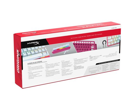 Клавиатура HyperX Alloy Origins 60 Pink (572Y6AA), изображение 9 Клавиатура HyperX Alloy Origins 60 Pink (572Y6AA), изображение 9