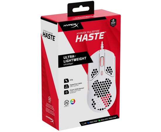 Мышка HyperX Pulsefire Haste White-Pink (4P5E4AA), изображение 9 Мышка HyperX Pulsefire Haste White-Pink (4P5E4AA), изображение 9