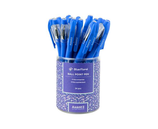 Ручка шариковая Axent Blue floral, синяя (AB1049-36-A), изображение 4 Ручка шариковая Axent Blue floral, синяя (AB1049-36-A), изображение 4