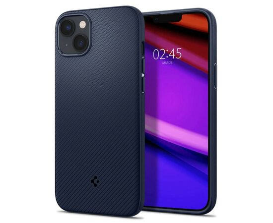 Чехол для моб. телефона Spigen Apple Iphone 14 Plus Mag Armor MagFit, Navy Blue (ACS04919), изображение 3 Чехол для моб. телефона Spigen Apple Iphone 14 Plus Mag Armor MagFit, Navy Blue (ACS04919), изображение 3