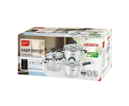 Набор посуды Ardesto Gemini Livorno (AR1906SG), изображение 2 Набор посуды Ardesto Gemini Livorno (AR1906SG), изображение 2