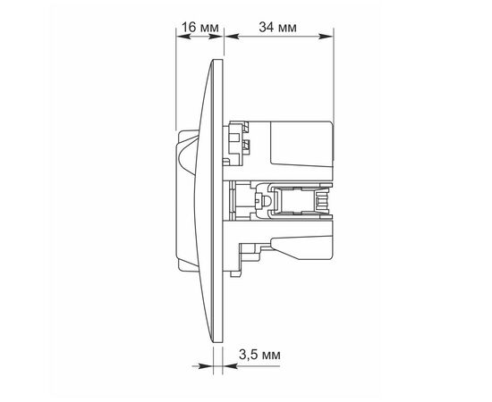 Розетка Videx BINERA 1ая с заземлением и 2USB (VF-BNSK1GU), изображение 5 Розетка Videx BINERA 1ая с заземлением и 2USB (VF-BNSK1GU), изображение 5