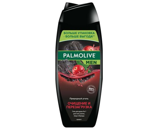 Гель для душа Palmolive Men 4 в 1 Очищение и Перезагрузка С природным углем 500 мл (8718951410251)