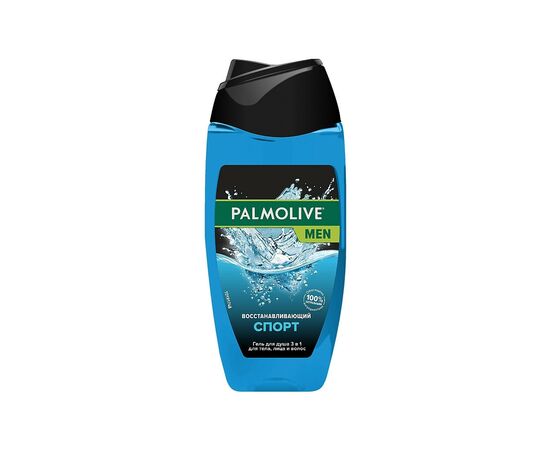 Гель для душа Palmolive Men Спорт Восстанавливающий 3 в 1 для тела, лица и волос 250 мл (8693495034784)