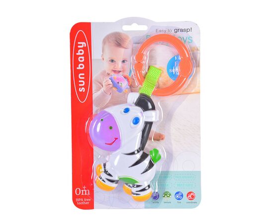 Игрушка на коляску A-Toys Зебра 18*8 см (588-10), изображение 2 Игрушка на коляску A-Toys Зебра 18*8 см (588-10), изображение 2