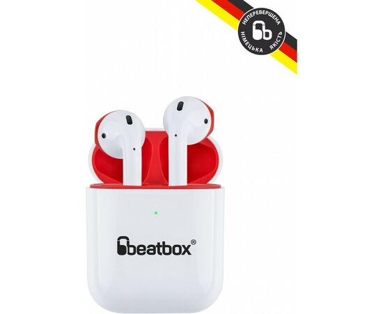 Навушники BeatBox PODS AIR 2 Wireless Charging White-Red (bbpair2wcwr), зображення 5 Навушники BeatBox PODS AIR 2 Wireless Charging White-Red (bbpair2wcwr), зображення 5