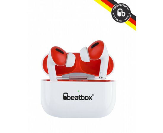Навушники BeatBox PODS PRO 1 Wireless Charging White-Red (bbppro1wcwr), зображення 5 Навушники BeatBox PODS PRO 1 Wireless Charging White-Red (bbppro1wcwr), зображення 5
