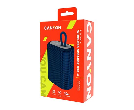 Акустическая система Canyon BSP-4 Bluetooth Blue (CNE-CBTSP4BL), изображение 4 Акустическая система Canyon BSP-4 Bluetooth Blue (CNE-CBTSP4BL), изображение 4